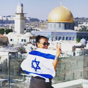 Me in Jerusalem with Israeli Flag